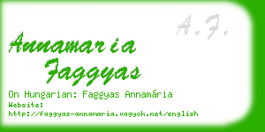 annamaria faggyas business card